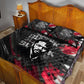 Steve Biko Quilt Bed Set with Black Consciousness Portrait, Power Fist Symbol and Red-Black Freedom - African Pride