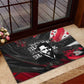 Steve Biko Rubber Doormat with Black Consciousness Portrait, Power Fist Symbol and Red-Black Freedom - African Pride