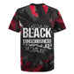 Steve Biko Rugby Jersey with Black Consciousness Portrait, Power Fist Symbol and Red-Black Freedom - African Pride