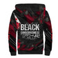 Steve Biko Sherpa Hoodie with Black Consciousness Portrait, Power Fist Symbol and Red-Black Freedom - African Pride