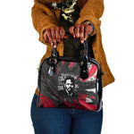 Steve Biko Shoulder Handbag with Black Consciousness Portrait, Power Fist Symbol and Red-Black Freedom - African Pride