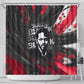 Steve Biko Shower Curtain with Black Consciousness Portrait, Power Fist Symbol and Red-Black Freedom - African Pride