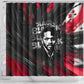 Steve Biko Shower Curtain with Black Consciousness Portrait, Power Fist Symbol and Red-Black Freedom - African Pride