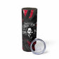 Steve Biko Skinny Tumbler with Black Consciousness Portrait, Power Fist Symbol and Red-Black Freedom - African Pride