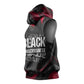 Steve Biko Sleeveless Hoodie with Black Consciousness Portrait, Power Fist Symbol and Red-Black Freedom - African Pride