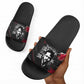 Steve Biko Slide Sandals with Black Consciousness Portrait, Power Fist Symbol and Red-Black Freedom - African Pride