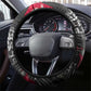Steve Biko Steering Wheel Cover with Black Consciousness Portrait, Power Fist Symbol and Red-Black Freedom - African Pride
