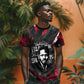Steve Biko T shirt with Black Consciousness Portrait, Power Fist Symbol and Red-Black Freedom - African Pride