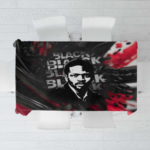Steve Biko Tablecloth with Black Consciousness Portrait, Power Fist Symbol and Red-Black Freedom - African Pride