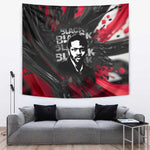 Steve Biko Tapestry with Black Consciousness Portrait, Power Fist Symbol and Red-Black Freedom - African Pride