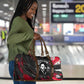 Steve Biko Travel Bag with Black Consciousness Portrait, Power Fist Symbol and Red-Black Freedom - African Pride
