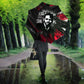 Steve Biko Umbrella with Black Consciousness Portrait, Power Fist Symbol and Red-Black Freedom - African Pride