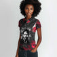 Steve Biko Women Polo Shirt with Black Consciousness Portrait, Power Fist Symbol and Red-Black Freedom - African Pride