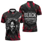 Steve Biko Zipper Polo Shirt with Black Consciousness Portrait, Power Fist Symbol and Red-Black Freedom - African Pride