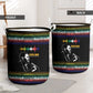 Steve Biko Laundry Basket with Microphone Portrait, Black Consciousness Quote and Vibrant Ethnic Wave - African Pride