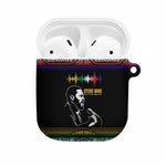 Steve Biko AirPods Case with Microphone Portrait, Black Consciousness Quote and Vibrant Ethnic Wave - African Pride