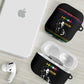 Steve Biko AirPods Case with Microphone Portrait, Black Consciousness Quote and Vibrant Ethnic Wave - African Pride