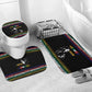 Steve Biko Bathroom Set with Microphone Portrait, Black Consciousness Quote and Vibrant Ethnic Wave - African Pride