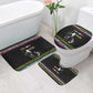 Steve Biko Bathroom Set with Microphone Portrait, Black Consciousness Quote and Vibrant Ethnic Wave - African Pride