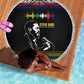 Steve Biko Beach Blanket with Microphone Portrait, Black Consciousness Quote and Vibrant Ethnic Wave - African Pride