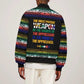 Steve Biko Bomber Jacket with Microphone Portrait, Black Consciousness Quote and Vibrant Ethnic Wave - African Pride