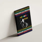 Steve Biko Canvas Wall Art with Microphone Portrait, Black Consciousness Quote and Vibrant Ethnic Wave - African Pride