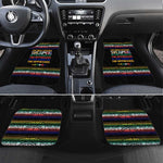 Steve Biko Car Mats with Microphone Portrait, Black Consciousness Quote and Vibrant Ethnic Wave - African Pride