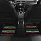 Steve Biko Car Mats with Microphone Portrait, Black Consciousness Quote and Vibrant Ethnic Wave - African Pride