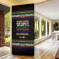 Steve Biko Door Cover with Microphone Portrait, Black Consciousness Quote and Vibrant Ethnic Wave - African Pride