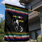 Steve Biko Garden Flag with Microphone Portrait, Black Consciousness Quote and Vibrant Ethnic Wave - African Pride