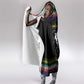 Steve Biko Hooded Blanket with Microphone Portrait, Black Consciousness Quote and Vibrant Ethnic Wave - African Pride