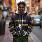 Steve Biko Hoodie with Microphone Portrait, Black Consciousness Quote and Vibrant Ethnic Wave - African Pride