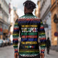 Steve Biko Long Sleeve Button Shirt with Microphone Portrait, Black Consciousness Quote and Vibrant Ethnic Wave - African Pride