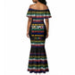 Steve Biko Mermaid Dress with Microphone Portrait, Black Consciousness Quote and Vibrant Ethnic Wave - African Pride