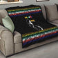 Steve Biko Quilt with Microphone Portrait, Black Consciousness Quote and Vibrant Ethnic Wave - African Pride