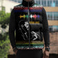 Steve Biko Sleeveless Puffer Jacket with Microphone Portrait, Black Consciousness Quote and Vibrant Ethnic Wave - African Pride