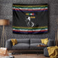 Steve Biko Tapestry with Microphone Portrait, Black Consciousness Quote and Vibrant Ethnic Wave - African Pride