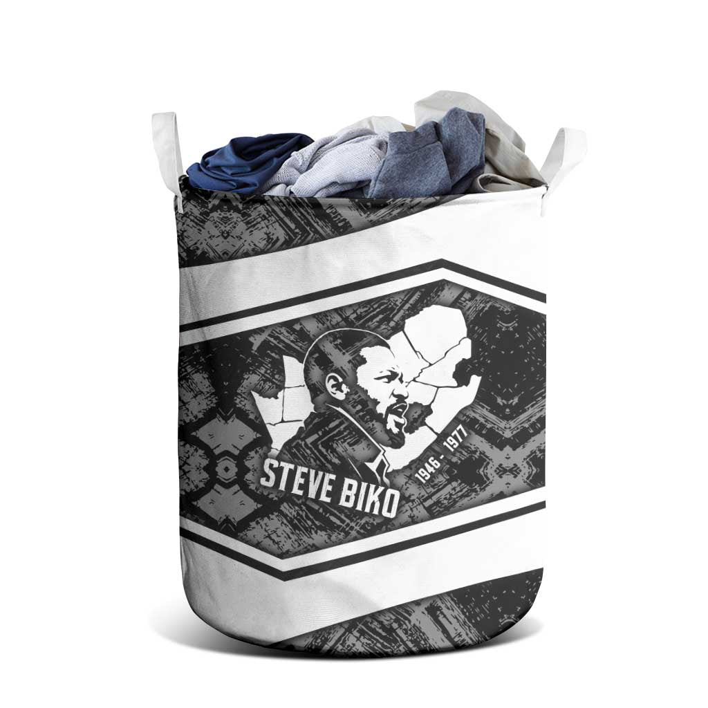 Steve Biko Laundry Basket with Monochrome Portrait, Ideas Do Not Die Quote - African Pride