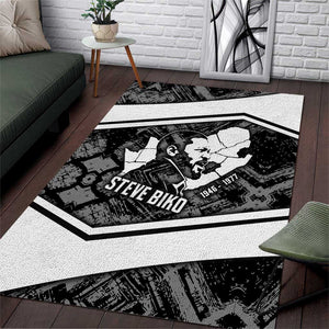 Steve Biko Area Rug with Monochrome Portrait, Ideas Do Not Die Quote - African Pride