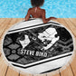 Steve Biko Beach Blanket with Monochrome Portrait, Ideas Do Not Die Quote - African Pride