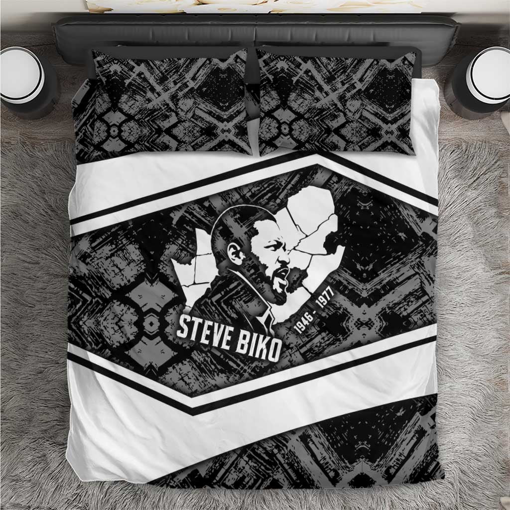 Steve Biko Bedding Set with Monochrome Portrait, Ideas Do Not Die Quote - African Pride