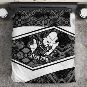 Steve Biko Bedding Set with Monochrome Portrait, Ideas Do Not Die Quote - African Pride