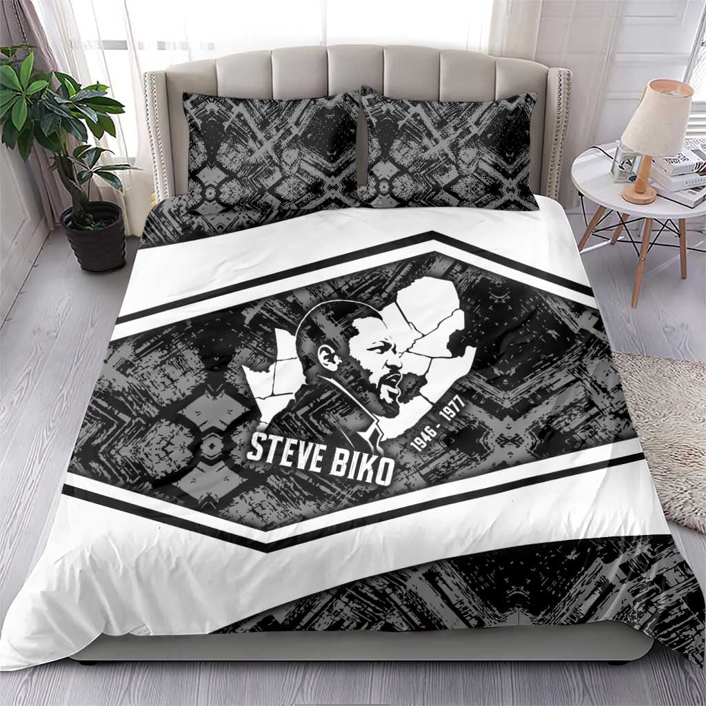 Steve Biko Bedding Set with Monochrome Portrait, Ideas Do Not Die Quote - African Pride