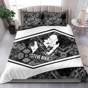 Steve Biko Bedding Set with Monochrome Portrait, Ideas Do Not Die Quote - African Pride