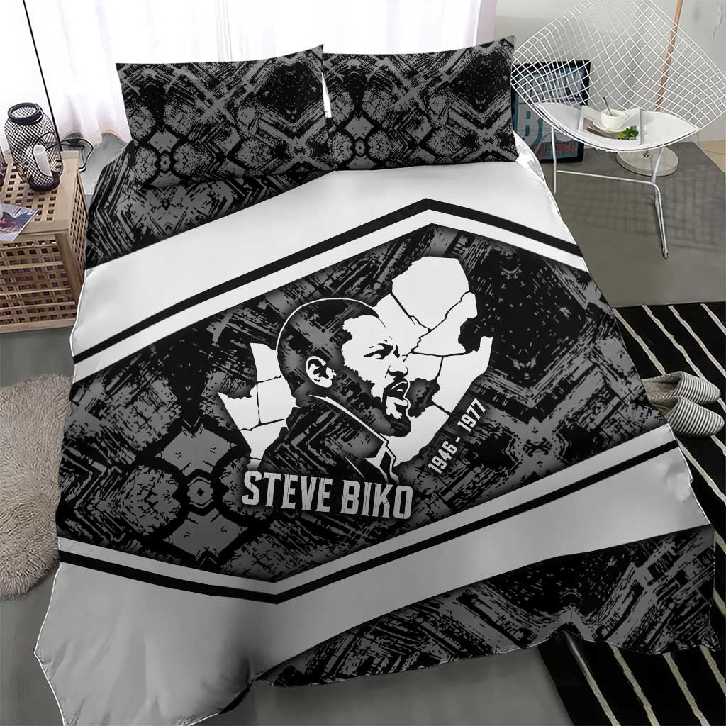 Steve Biko Bedding Set with Monochrome Portrait, Ideas Do Not Die Quote - African Pride
