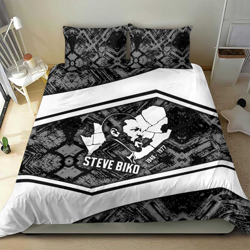 Steve Biko Bedding Set with Monochrome Portrait, Ideas Do Not Die Quote - African Pride