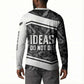 Steve Biko Button Sweatshirt with Monochrome Portrait, Ideas Do Not Die Quote