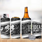 Steve Biko 4 in 1 Can Cooler Tumbler with Monochrome Portrait, Ideas Do Not Die Quote - African Pride