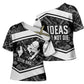 Steve Biko Cross Shoulder Shirt with Monochrome Portrait, Ideas Do Not Die Quote - African Pride