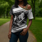 Steve Biko Cross Shoulder Shirt with Monochrome Portrait, Ideas Do Not Die Quote - African Pride